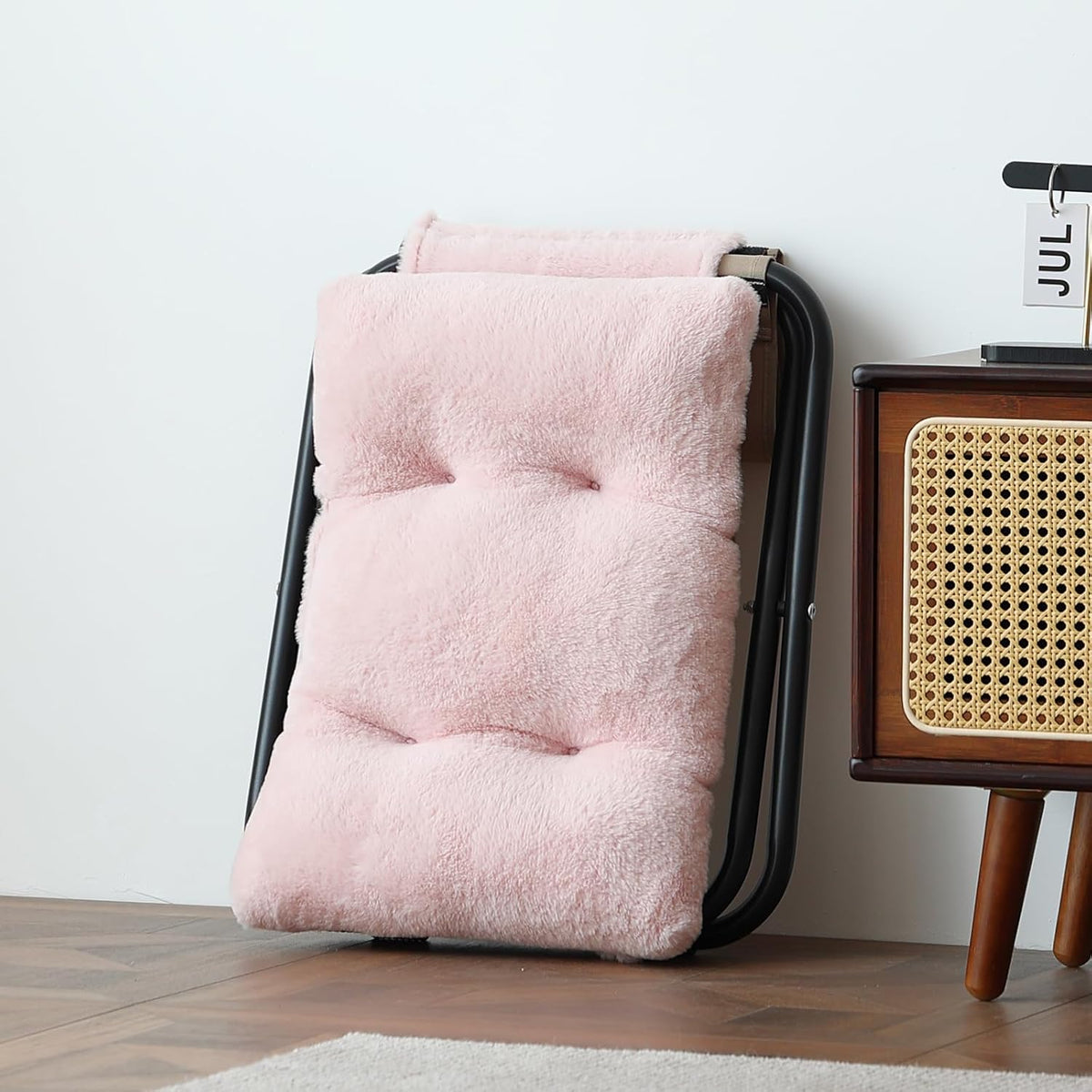 Folding Ottoman, Upholstered Folding Foot Rest Stool for Living Room