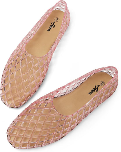 HEVA Women's Jelly Mesh Flats