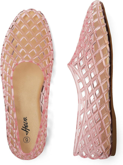 HEVA Women's Jelly Mesh Flats