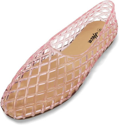 HEVA Women's Jelly Mesh Flats