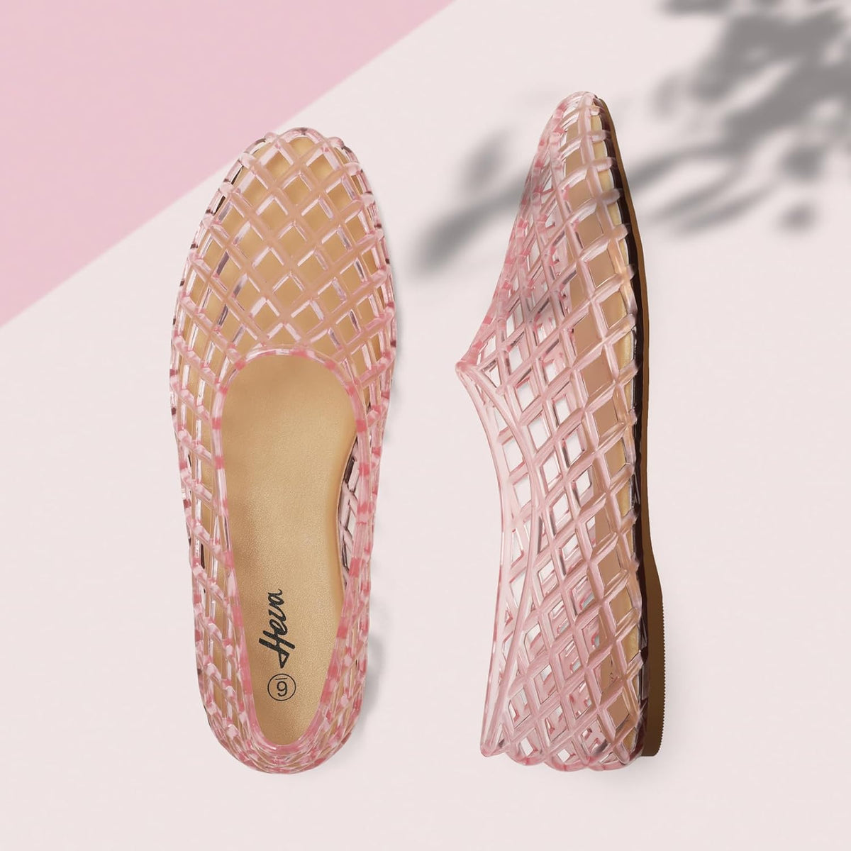 HEVA Women's Jelly Mesh Flats
