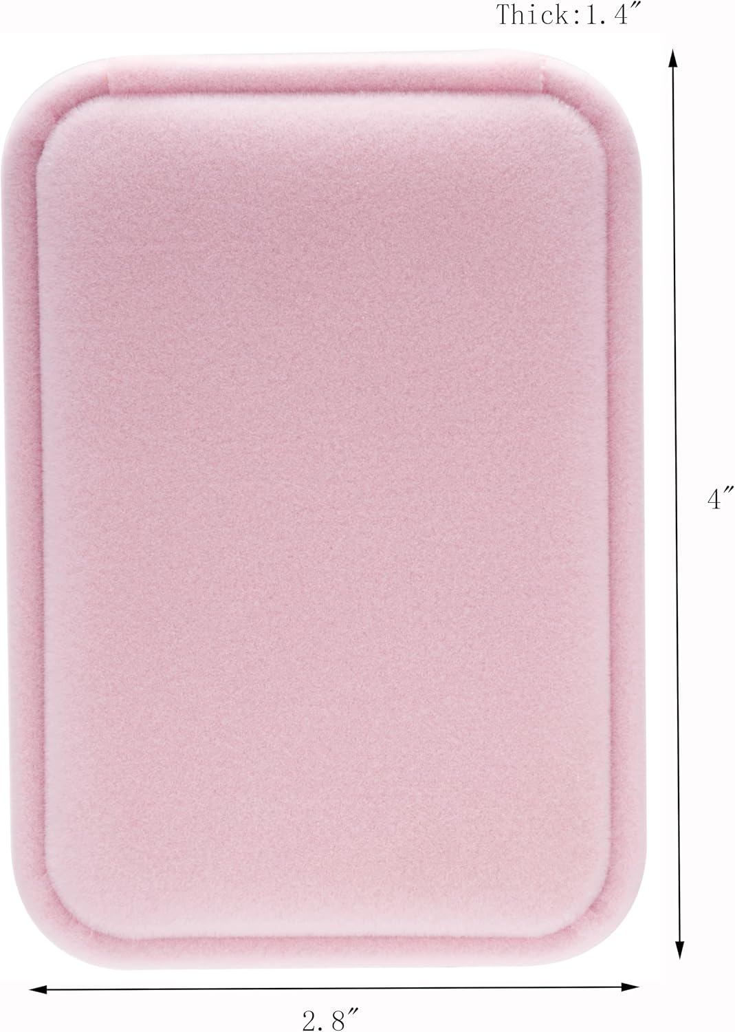 Classic Velvet Jewelry Gift Box Case for Necklace Pendant (Pink)