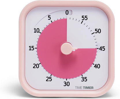 Home MOD – 60-Minute Visual Timer Home Edition, Silent Operation Study Tool for Kids Desk, Homeschool Supplies, Office & Meetings (Peony Pink)