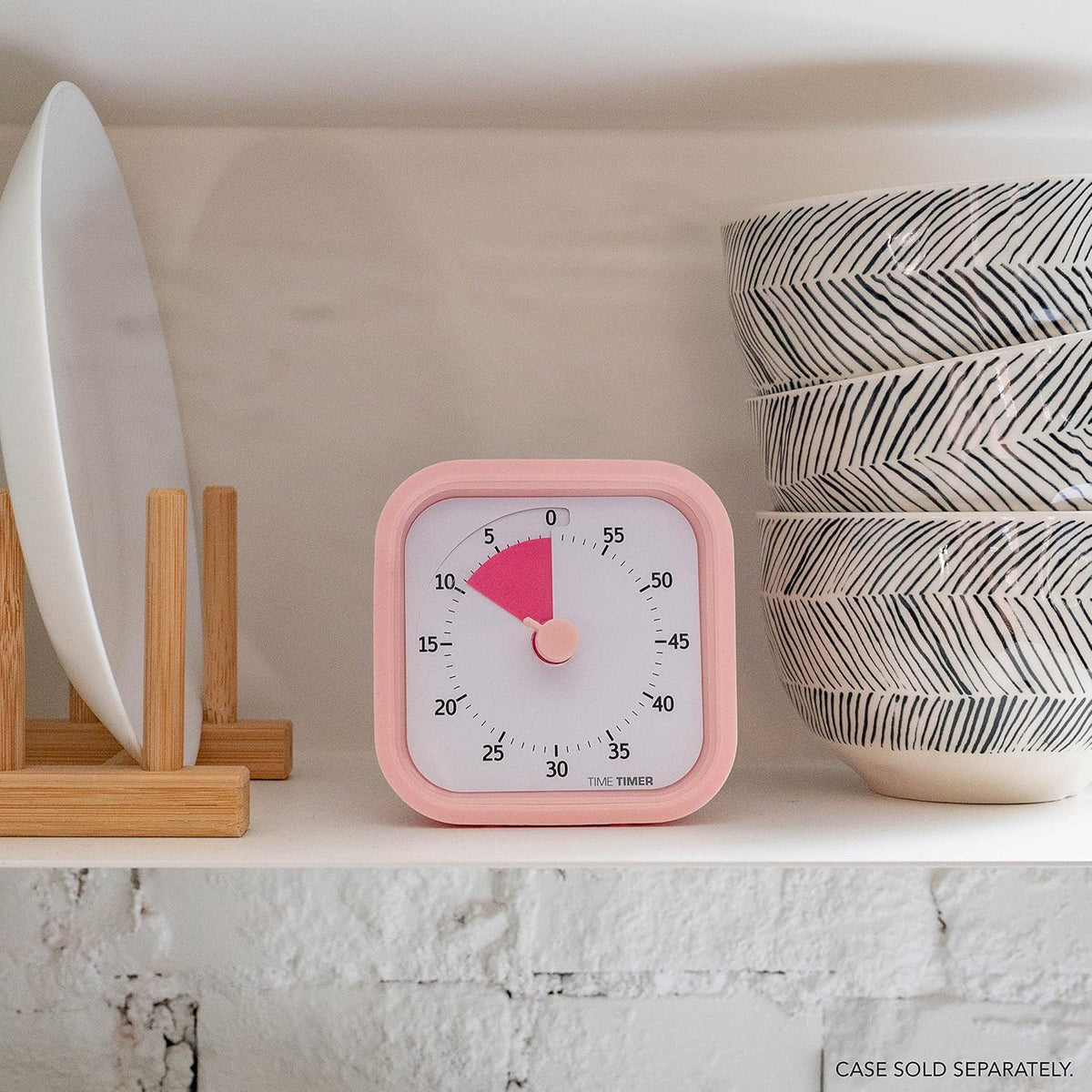 Home MOD – 60-Minute Visual Timer Home Edition, Silent Operation Study Tool for Kids Desk, Homeschool Supplies, Office & Meetings (Peony Pink)
