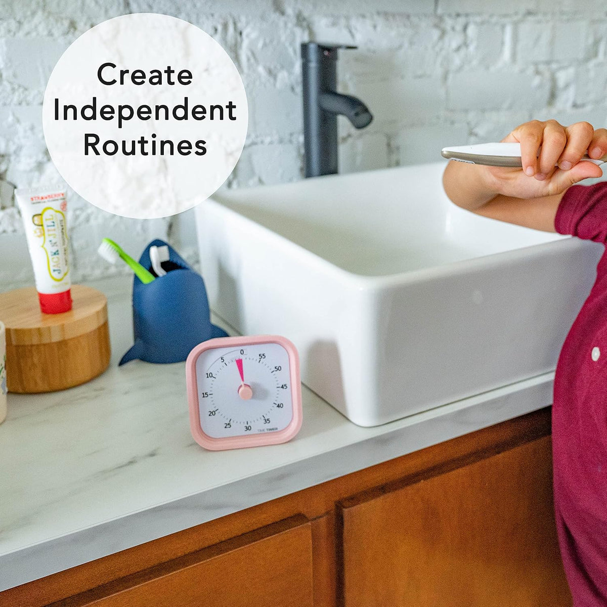 Home MOD – 60-Minute Visual Timer Home Edition, Silent Operation Study Tool for Kids Desk, Homeschool Supplies, Office & Meetings (Peony Pink)