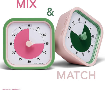 Home MOD – 60-Minute Visual Timer Home Edition, Silent Operation Study Tool for Kids Desk, Homeschool Supplies, Office & Meetings (Peony Pink)