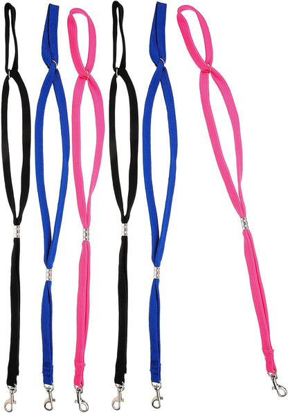 6pcs Adjustable Nylon Dog Grooming Loops Pet Slip Leashes Bathing Noose Rope for Grooming Table, Blue Dark Gray Light Pink