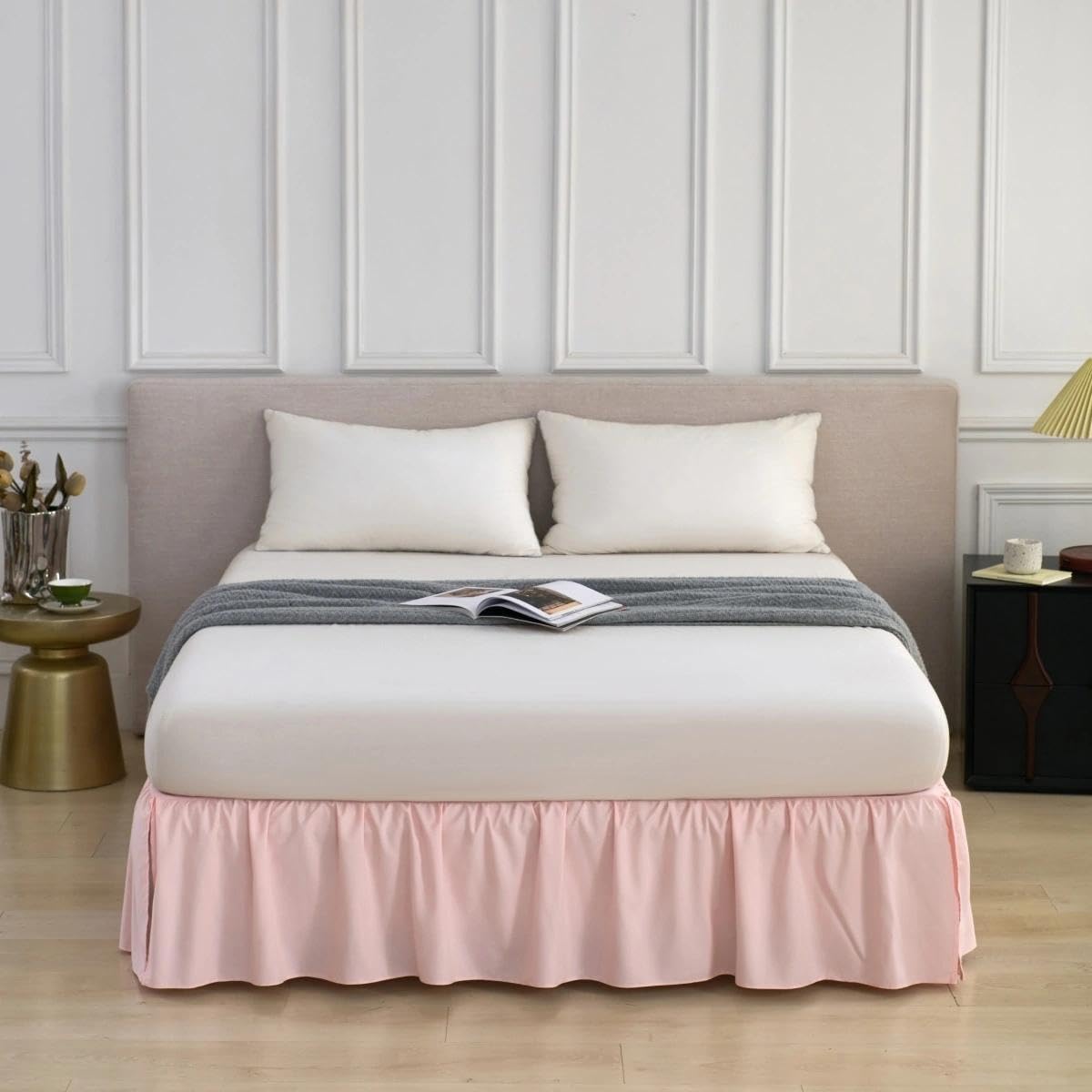 Bed Skirt Queen Size Ruffled Bed Skirt, 16'' Queen Dust Ruffle Bed Skirts