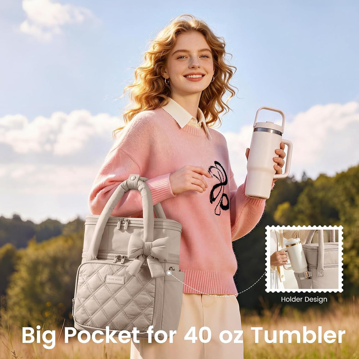 Insulated Lunch Box for Women,Large Adult Lunch Cooler Bag Women