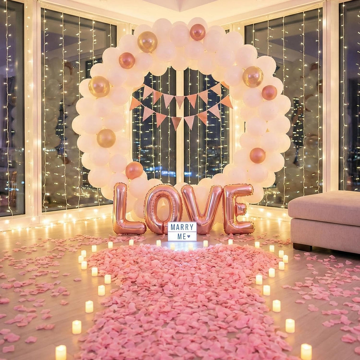 3000Pcs Pink Rose Petals - Artificial Faux Flowers Fake Rose Petals for Wedding Proposal Engagement Romantic Night Anniversary Valentine's Galentine's Day Decoration Home Room Party Decor