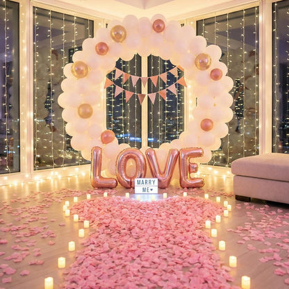 3000Pcs Pink Rose Petals - Artificial Faux Flowers Fake Rose Petals for Wedding Proposal Engagement Romantic Night Anniversary Valentine's Galentine's Day Decoration Home Room Party Decor
