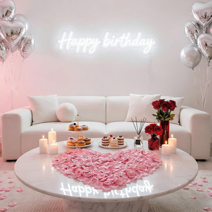 3000Pcs Pink Rose Petals - Artificial Faux Flowers Fake Rose Petals for Wedding Proposal Engagement Romantic Night Anniversary Valentine's Galentine's Day Decoration Home Room Party Decor