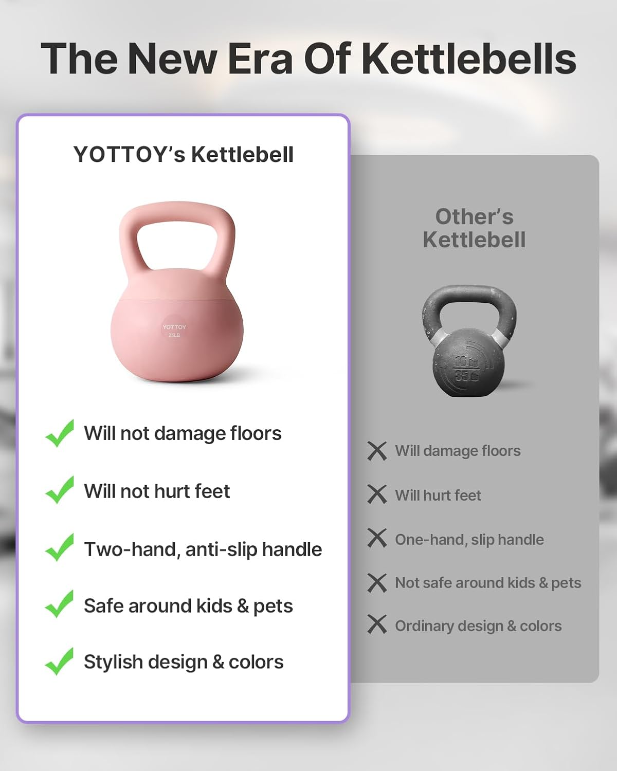 Soft Kettlebell,Kettlebell Anti-Slip Grip Weight for Home Workouts, Kettlebells Set Strength and Safety Guaranteed