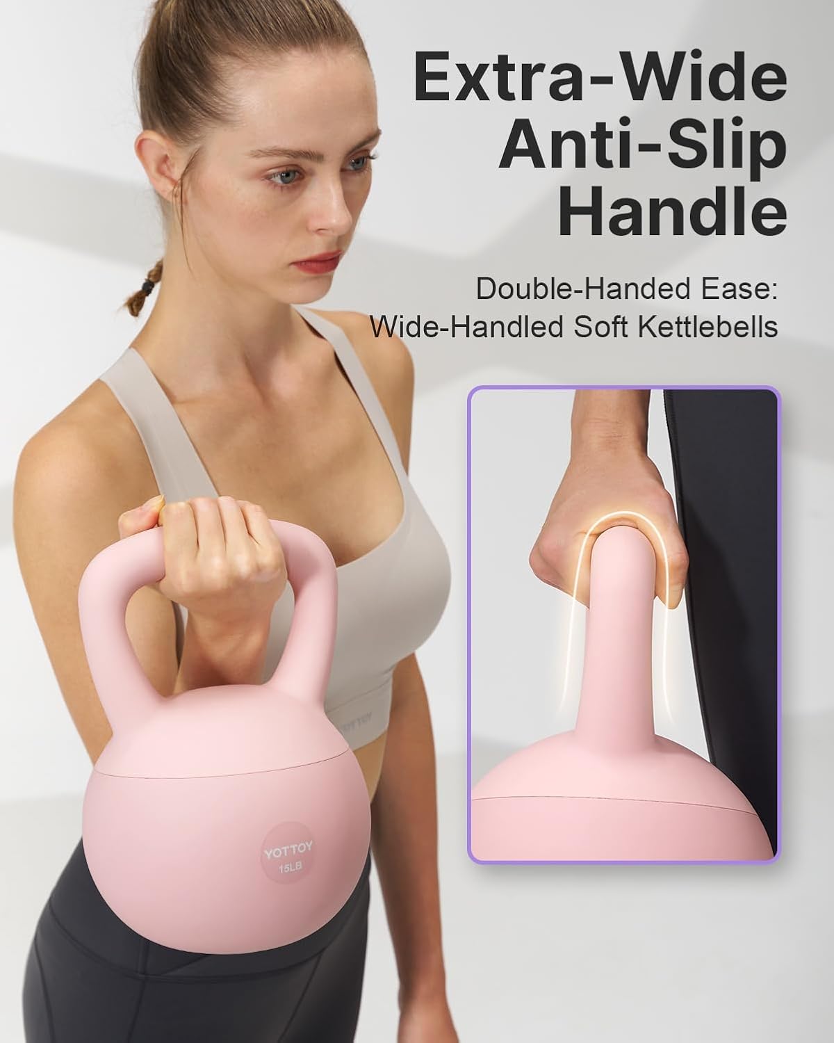 Soft Kettlebell,Kettlebell Anti-Slip Grip Weight for Home Workouts, Kettlebells Set Strength and Safety Guaranteed