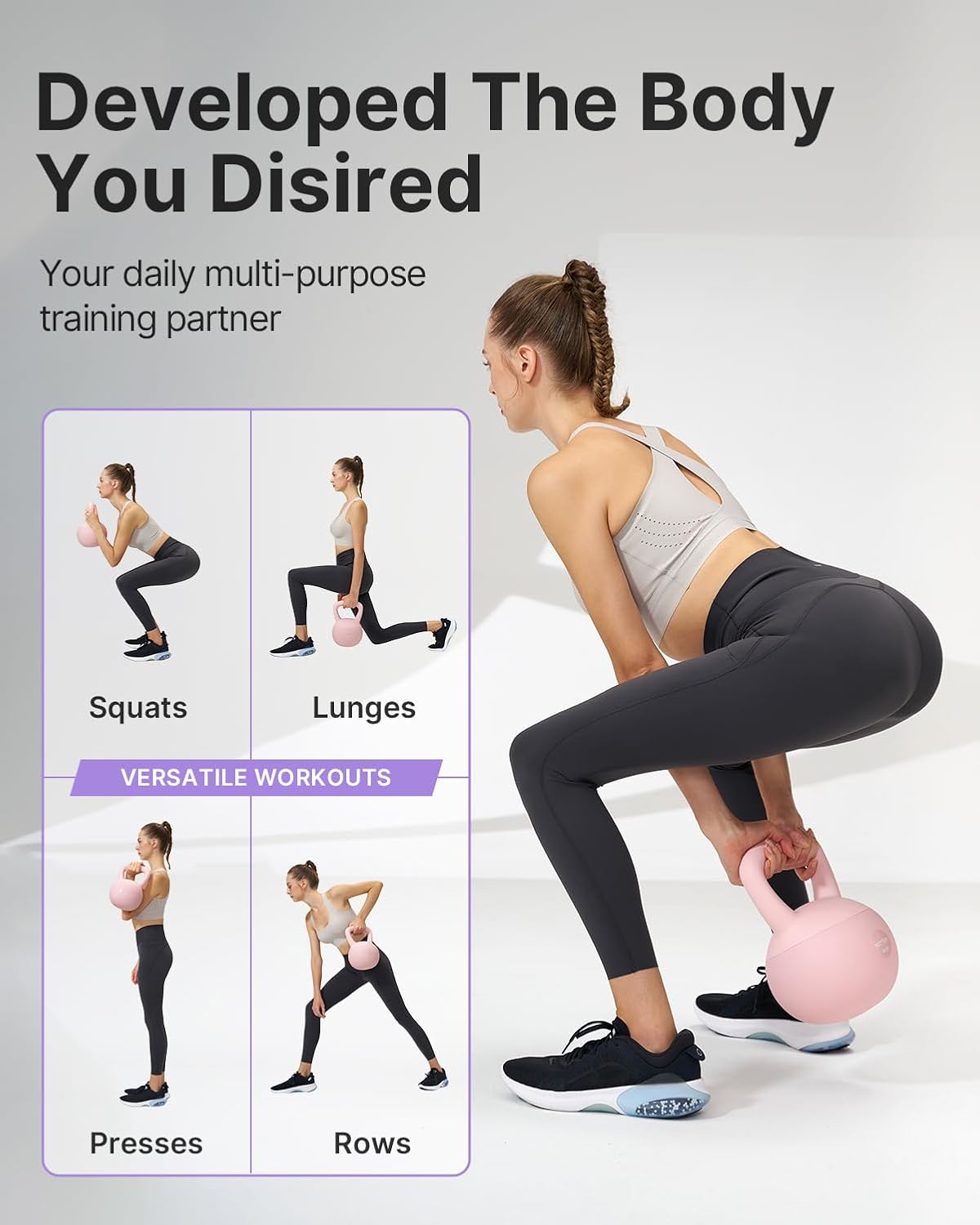 Soft Kettlebell,Kettlebell Anti-Slip Grip Weight for Home Workouts, Kettlebells Set Strength and Safety Guaranteed