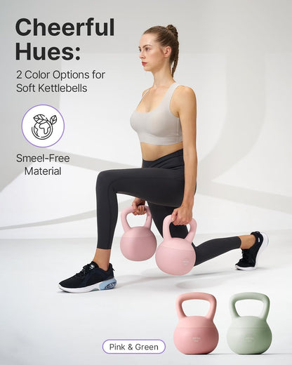 Soft Kettlebell,Kettlebell Anti-Slip Grip Weight for Home Workouts, Kettlebells Set Strength and Safety Guaranteed