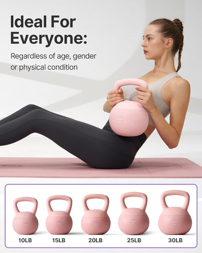 Soft Kettlebell,Kettlebell Anti-Slip Grip Weight for Home Workouts, Kettlebells Set Strength and Safety Guaranteed
