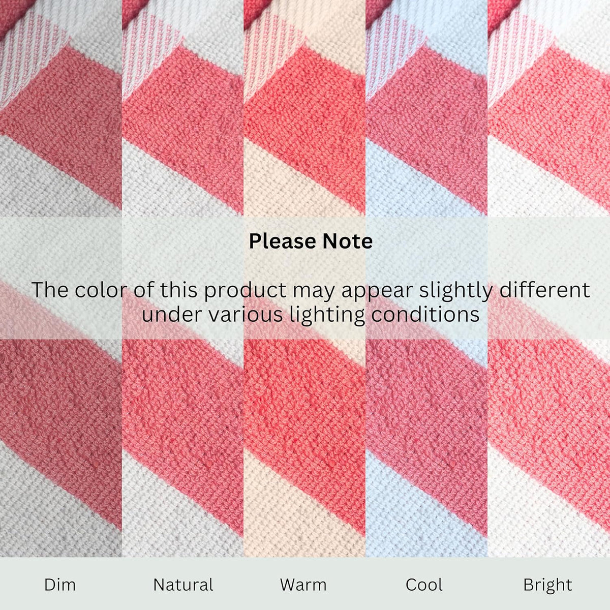 30"x60" Oversized Beach Cotton Cabana Striped Towels 6 Pack (Lux Pink)