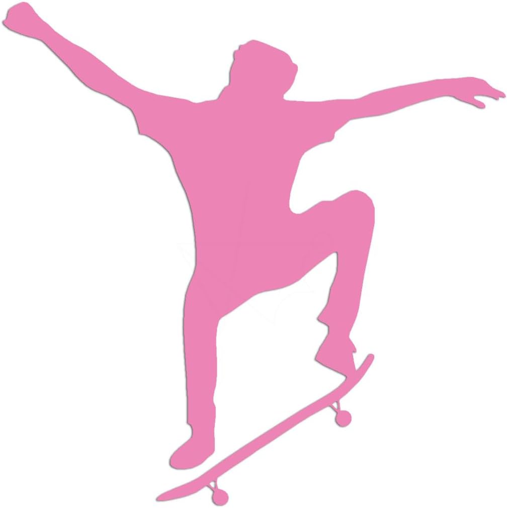 Skateboarder 3.75" x 3.75 Soft Pink