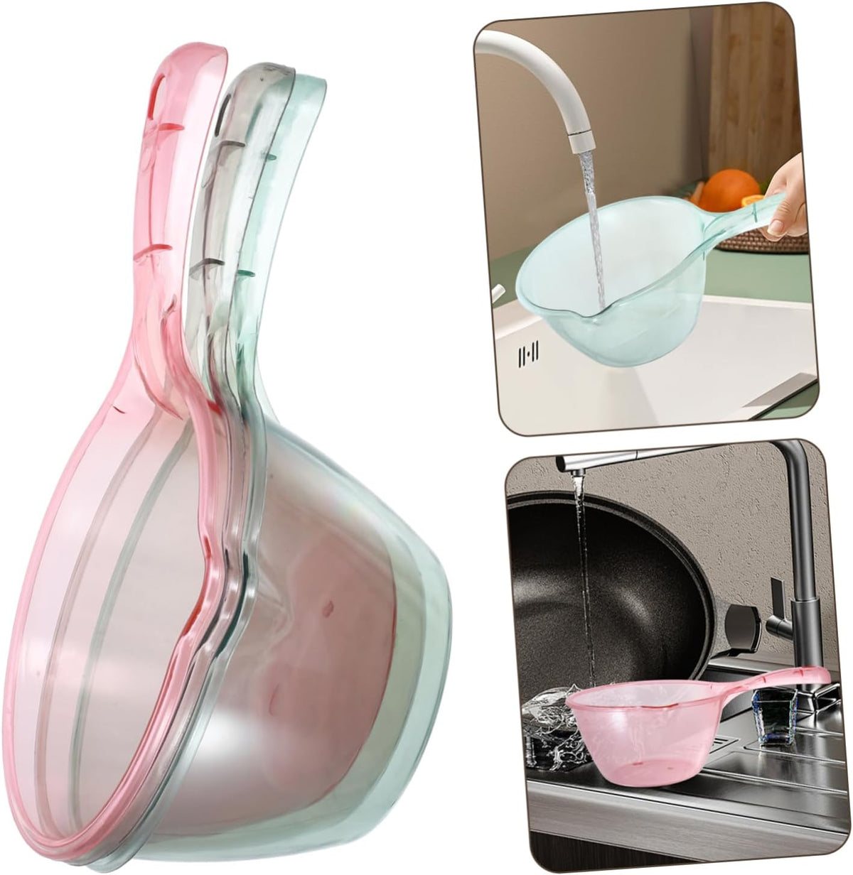 3 Piece Kitchen Water Ladle Set, Pcdg Material, Portable