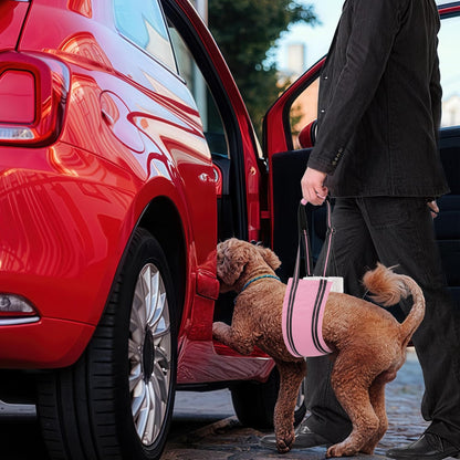 AIITLE Adjustable Dog Sling Dog Lift Harness Hind Leg Support, Pink S