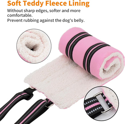 AIITLE Adjustable Dog Sling Dog Lift Harness Hind Leg Support, Pink S