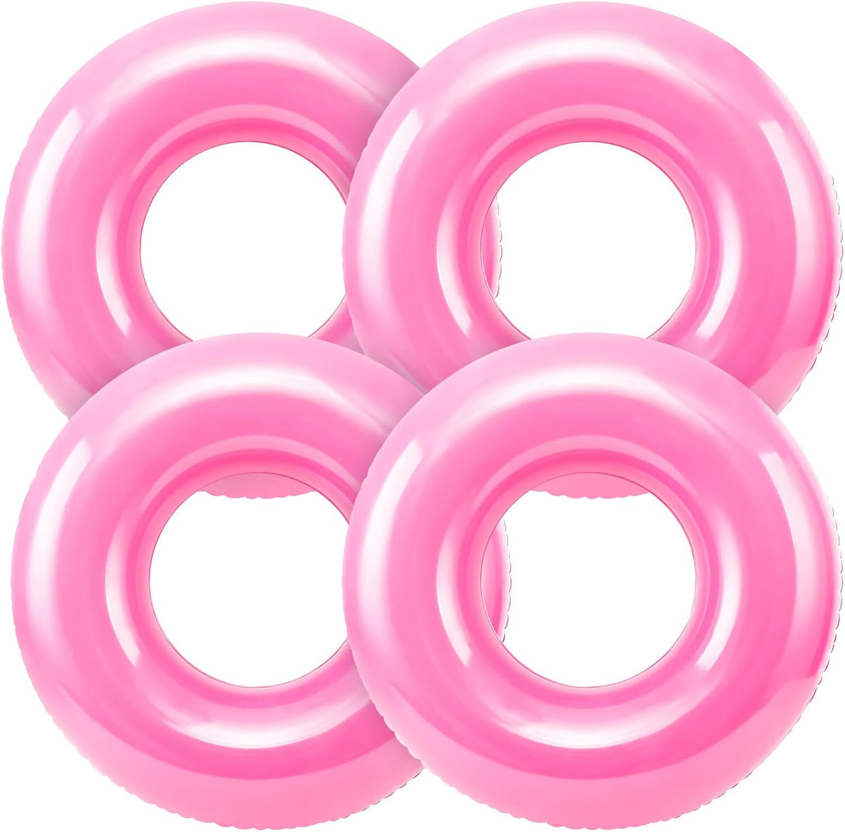 4 Pcs 28" Pink Inflatable Pool Float, Summer Beach Party for Adult
