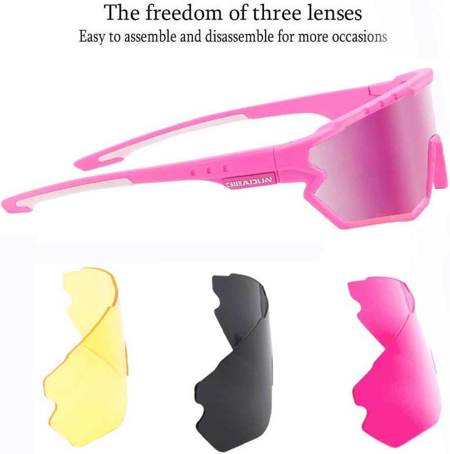 Polarized Men Women Sports Sunglasses, UV400 Wrap-Around Cycling Baseball TR90 Eyewear for Fishing Driving Softball