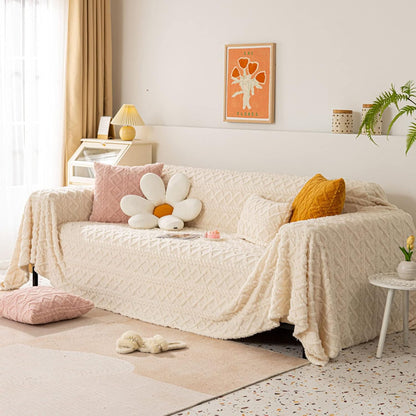 Plush Thick Sofa Bed Blanket Throw Solid Color Sofa Cover Furniture Protector Ultra Soft Throw Bedspread Modern Style -pink-180cmx130cm