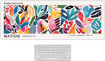Abstract Computer Desk Mat Matisse Boho Mouse Pad 31.5x11.8