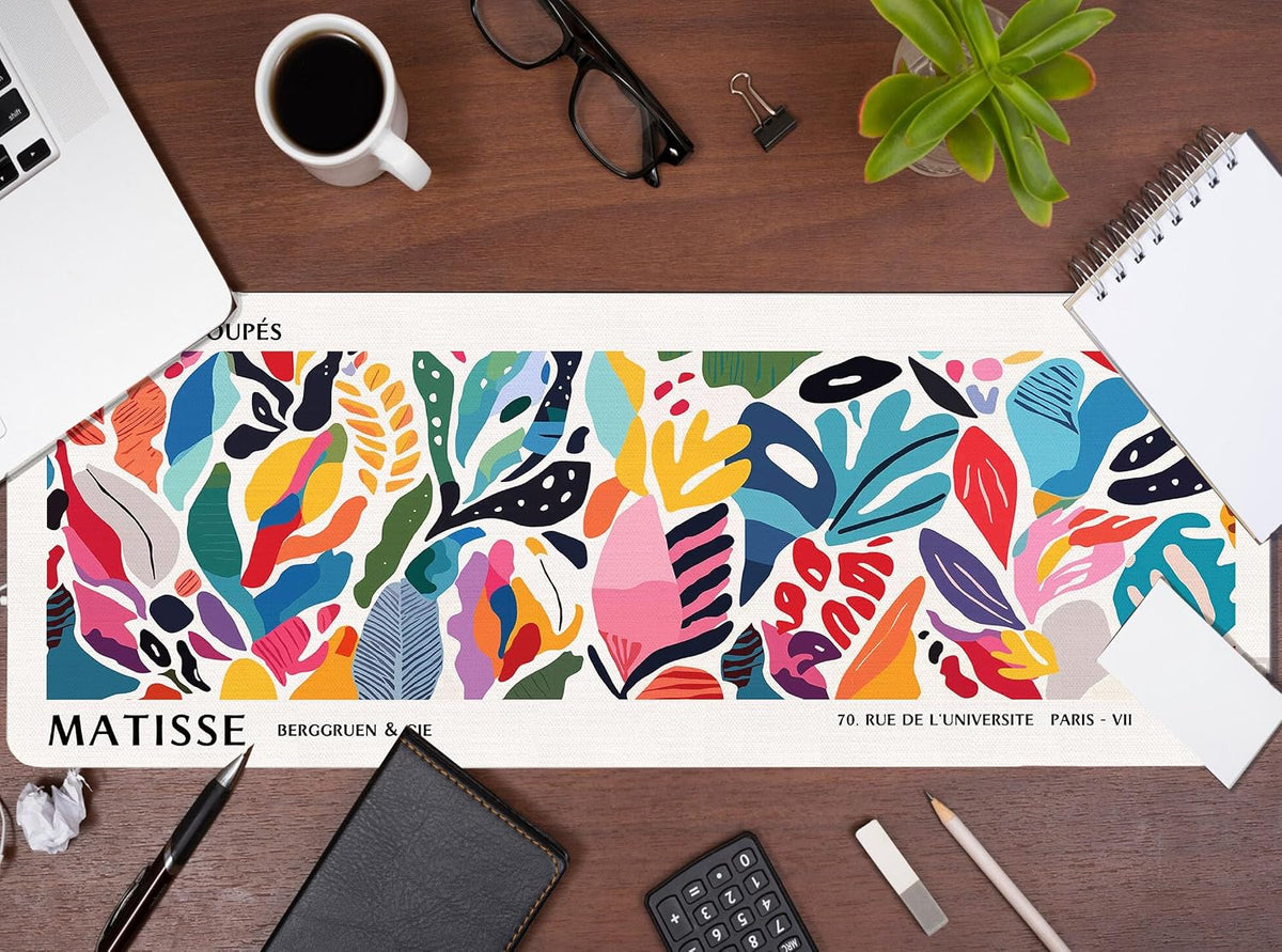 Abstract Computer Desk Mat Matisse Boho Mouse Pad 31.5x11.8