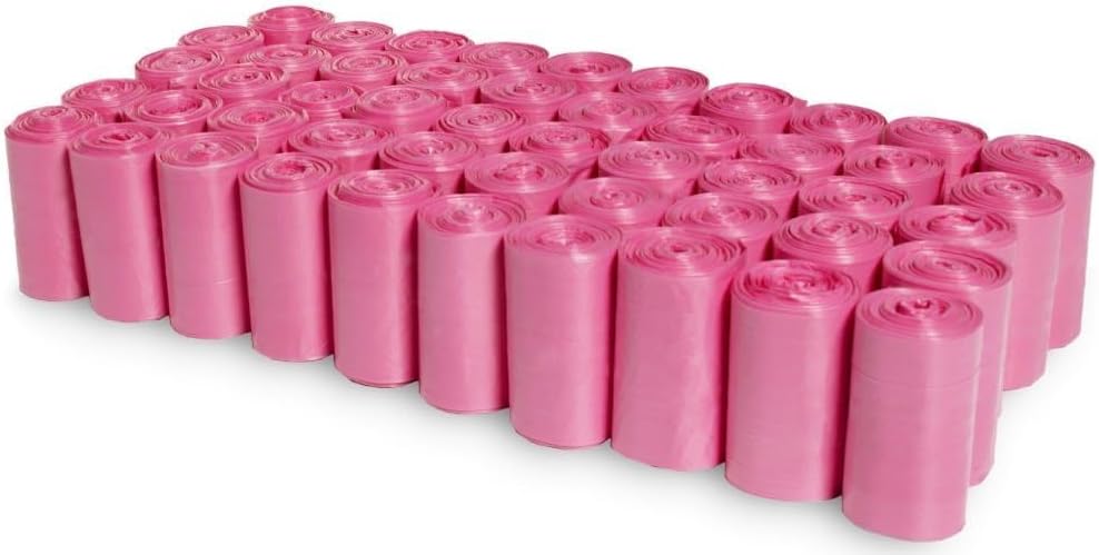 1000 Pet Waste Disposal Poop Bags EZ Pick Up Bag Pink Large Puppy Training