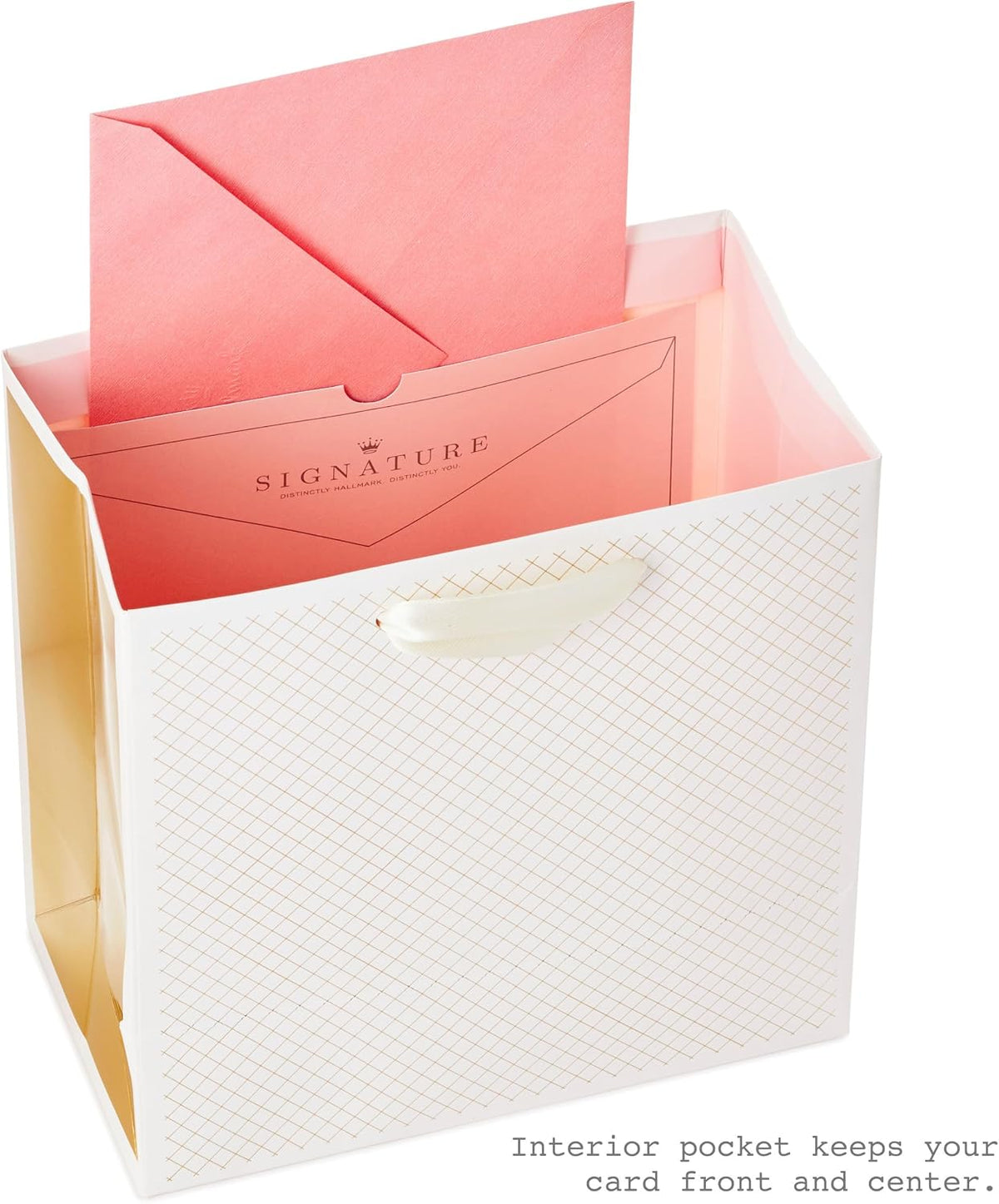 Signature 7" Medium Birthday Gift Bag with Tissue Paper (Pink Flowers)
