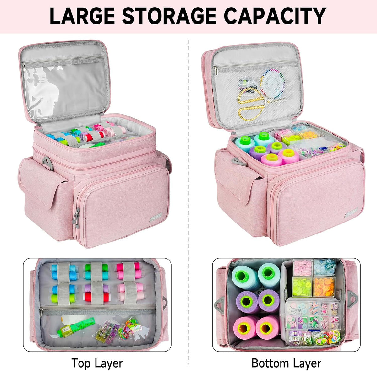 Small Sewing Supplies Organizer Bag(10.5 x 8 x 9inch),Sewing Box