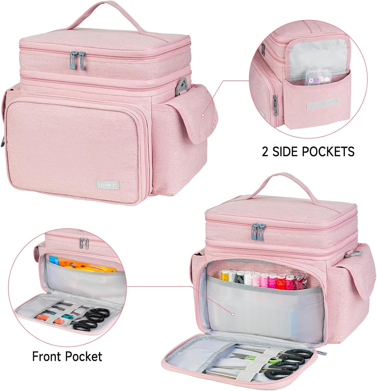 Small Sewing Supplies Organizer Bag(10.5 x 8 x 9inch),Sewing Box