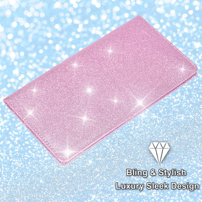 Car Registration and Insurance Holder, Glove Box Organizer, Bling Pink