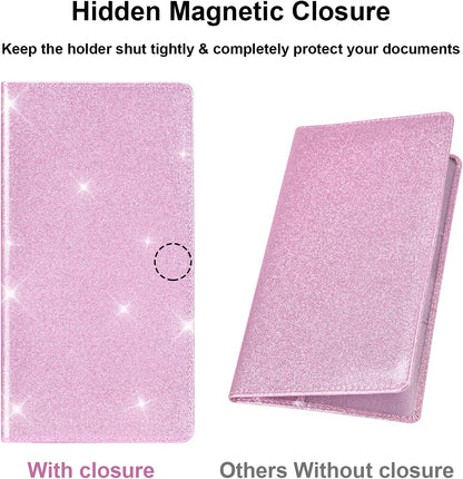 Car Registration and Insurance Holder, Glove Box Organizer, Bling Pink