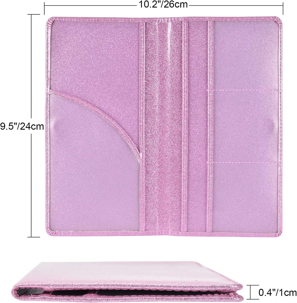 Car Registration and Insurance Holder, Glove Box Organizer, Bling Pink