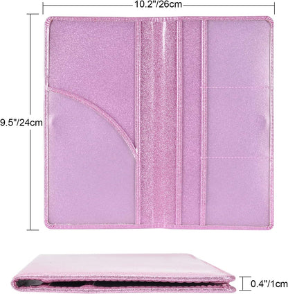 Car Registration and Insurance Holder, Glove Box Organizer, Bling Pink