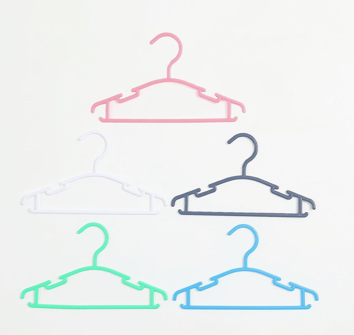 100 Pack Pink Baby Nursery Closet Hangers, Baby Hangers, Kids Hangers, Non-Slip Laundry Infant Pant & Coat Hangers for Newborn Clothes, Ultra-Thin Plastic Hangers for Girls Boys Toddler Kids