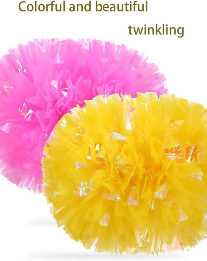 AOPANDA Cheerleading Pom Poms with Baton Handle for Team Spirit Sports Dance Cheering Kids Adults