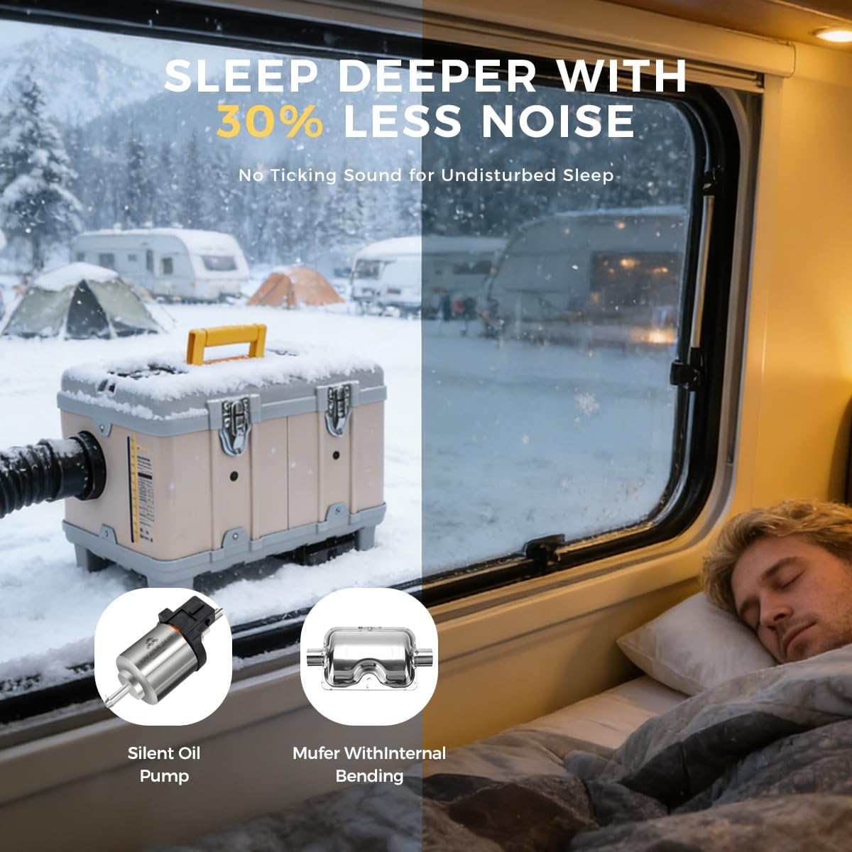 8KW Diesel Heater, 5L Compact Portable Diesel Air Heater, 12V/110V ALL IN ONE Fast Heating with APP Control, 16404ft Altitude Mode and Auto Thermostat, Parking Heater for Cars RV Camper Garage