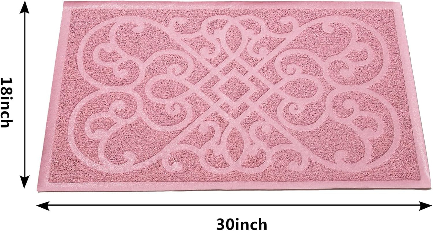 PetLike Cat Litter Box Mat, Thick Kitty Litter Trapping Mat, Durable,Waterproof &Washable with Non-Slip Backing, Soft on Kitty Paws and Easy to Clean, BPA Free
