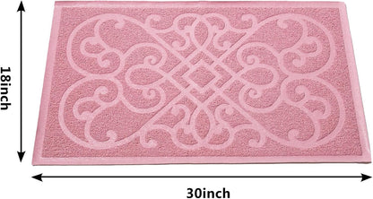 PetLike Cat Litter Box Mat, Thick Kitty Litter Trapping Mat, Durable,Waterproof &Washable with Non-Slip Backing, Soft on Kitty Paws and Easy to Clean, BPA Free