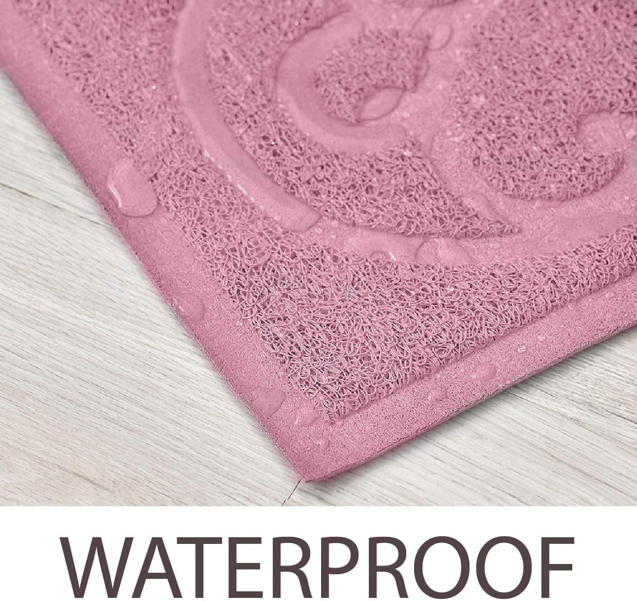 PetLike Cat Litter Box Mat, Thick Kitty Litter Trapping Mat, Durable,Waterproof &Washable with Non-Slip Backing, Soft on Kitty Paws and Easy to Clean, BPA Free