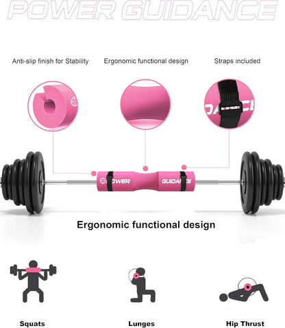 Barbell Squat Pad - Neck & Shoulder Protective Pad - Great for Squats, Lunges, Hip Thrusts, Weight Lifting & More - Fit Standard and Olympic Bars Perfectly