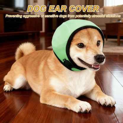 Dog Head Wrap, Cat Ear Wrap Ear Muffs Quiet Head Cover Sleeves Anxiety Ease Head Protection No Shake, (Pink, S), Intended for Pet Bath/Grooming/Swimming/Force Drying