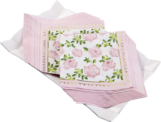 Kate Aspen Tea Time Whimsy Napkins-Pink (Set of 30) Serveware, One Size, Multi