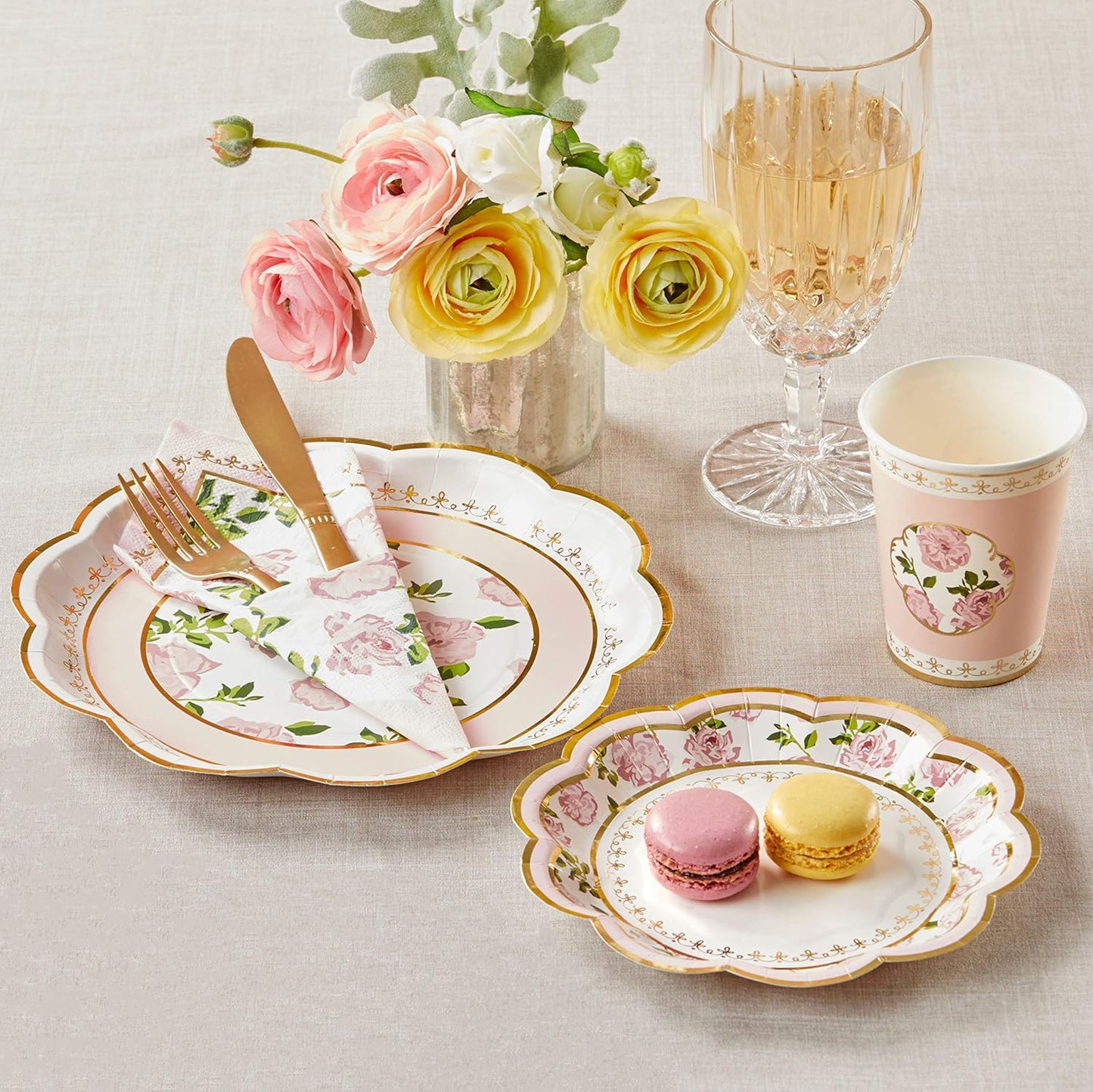 Kate Aspen Tea Time Whimsy Napkins-Pink (Set of 30) Serveware, One Size, Multi