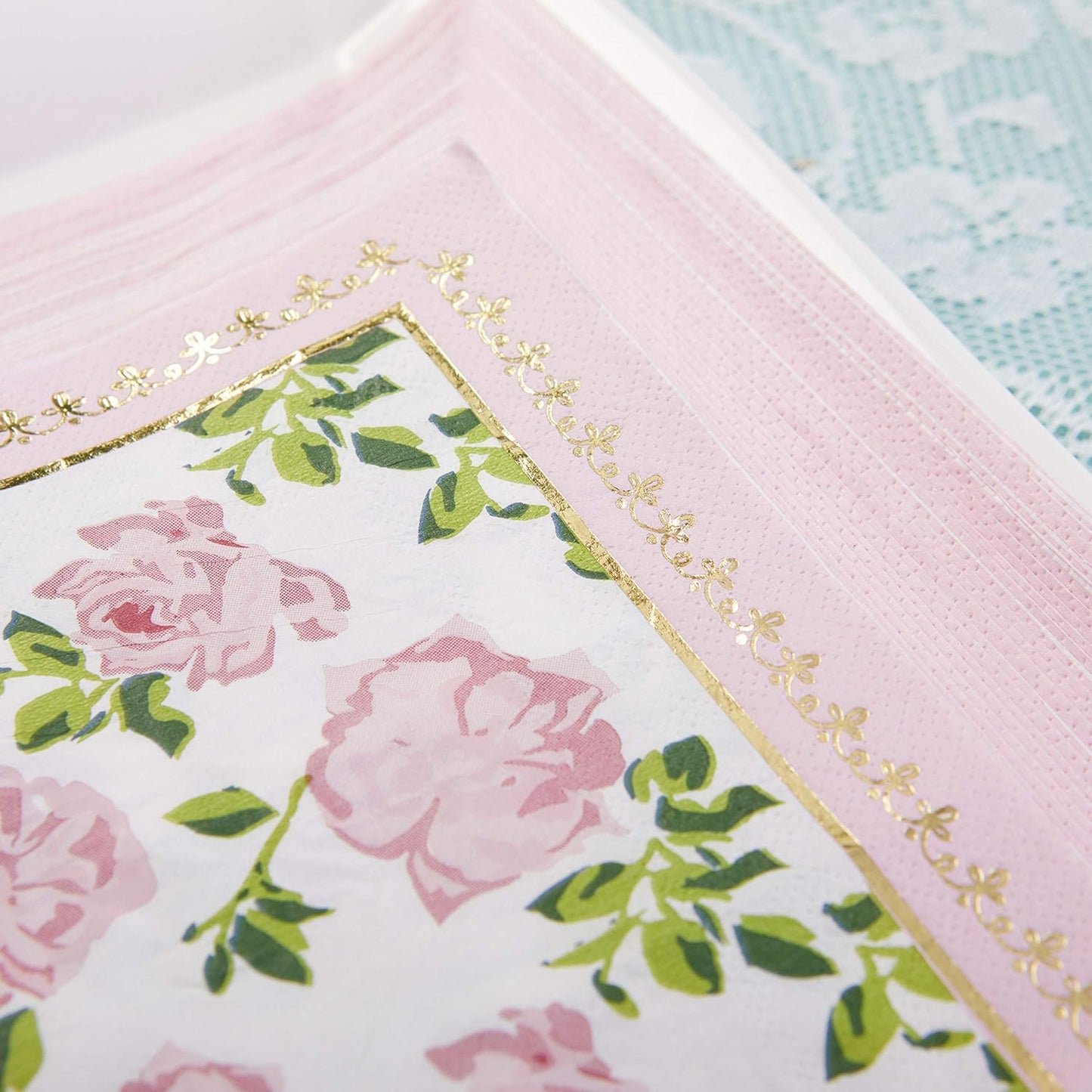 Kate Aspen Tea Time Whimsy Napkins-Pink (Set of 30) Serveware, One Size, Multi
